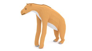 3D Low Poly Cartoon Chalicotherium