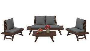 3D model balcony furniture
