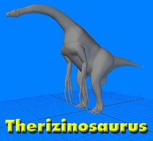 3d therizinosaurus dinosaur model