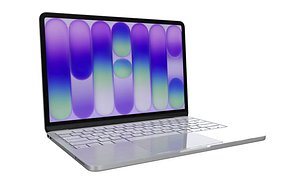 3D Apple Macbook Neo Silver