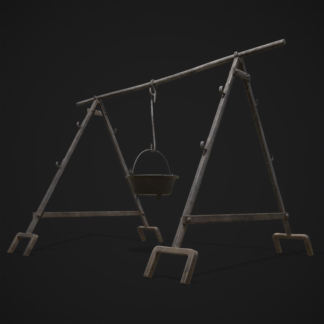 3D model Cooking Pot and Stand - TurboSquid 1831426