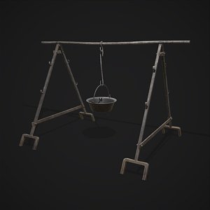 3D model Cooking Pot and Stand