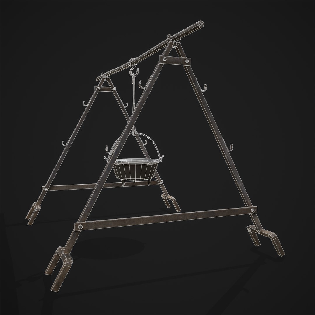 3D model Cooking Pot and Stand - TurboSquid 1831426