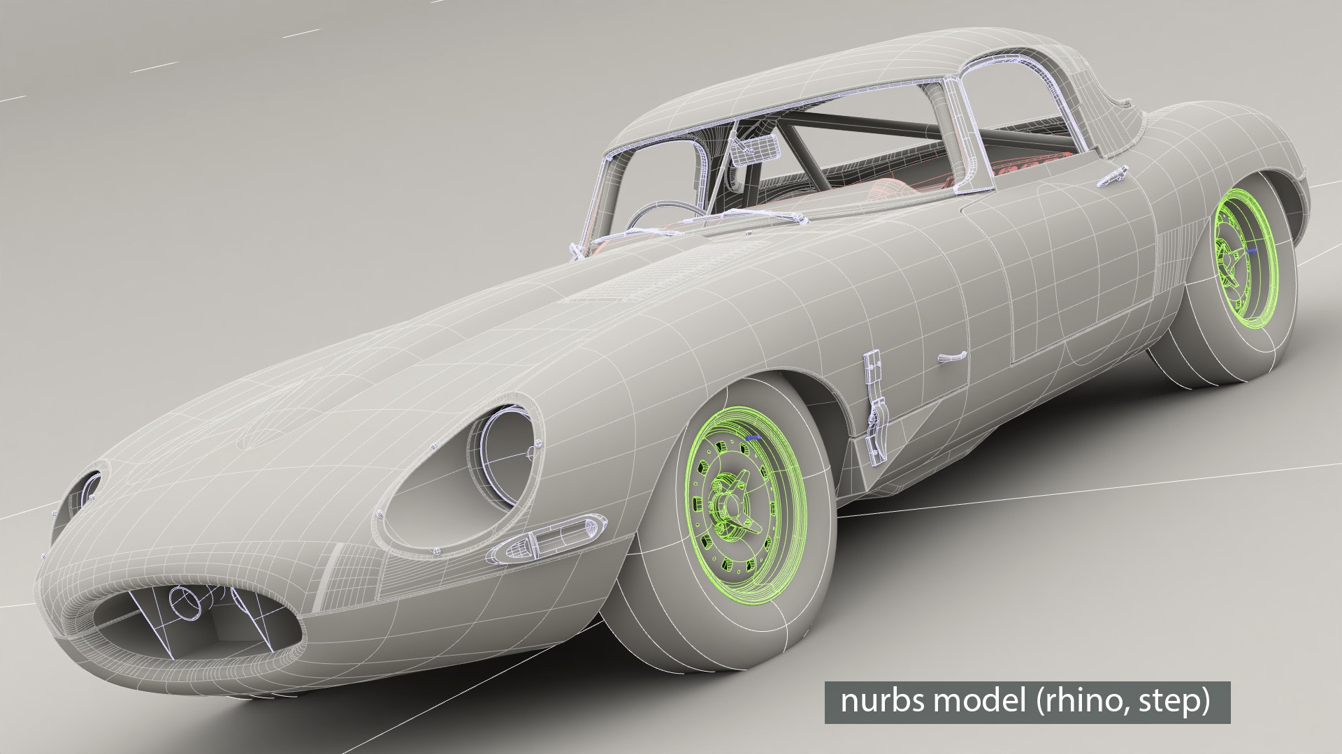 Jaguar E-Type Lightweight 1964 3D model https://p.turbosquid.com/ts-thumb/mc/QDAL15/Vh/wire3/jpg/1661286506/1920x1080/fit_q87/3c3bdaf7f1d85cb7b81063f23735bd707155c35d/wire3.jpg