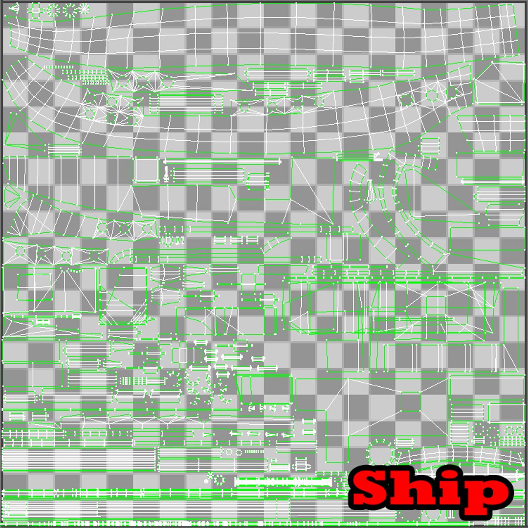 3D Model Unwrapped Ship - TurboSquid 1253430