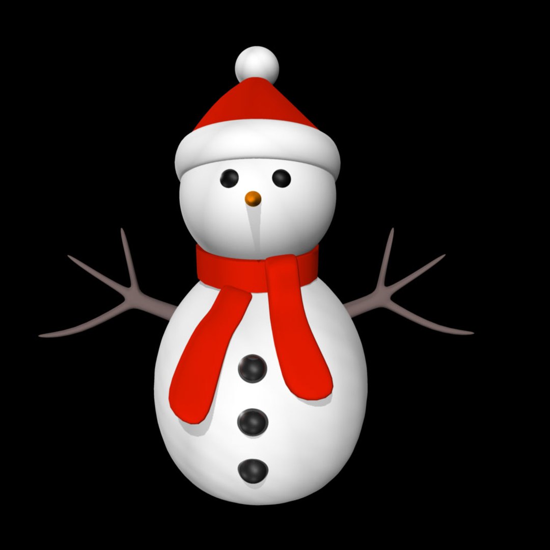 3d Model Of Christmas Frosty Man