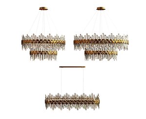 Collection of Modern Chandelier 034 3D model