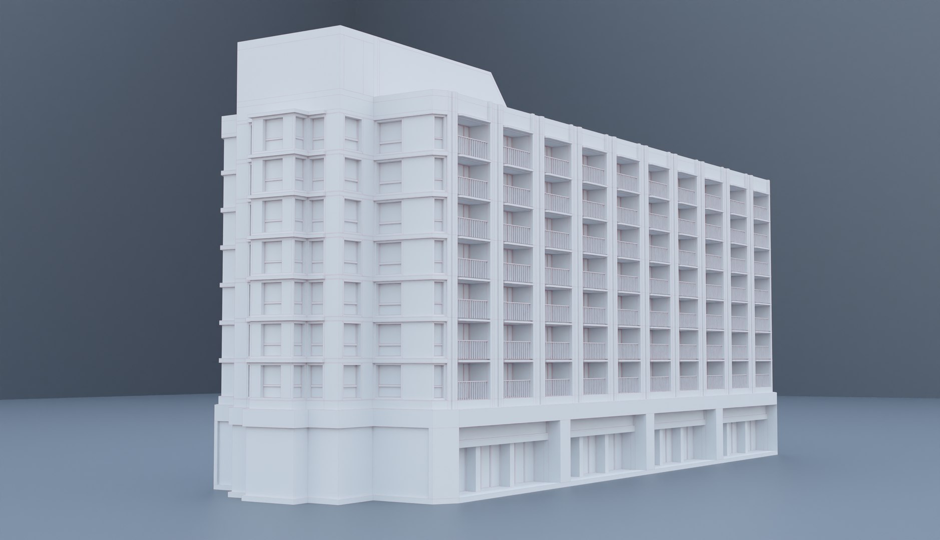 3D Hotel Model One - TurboSquid 2127009