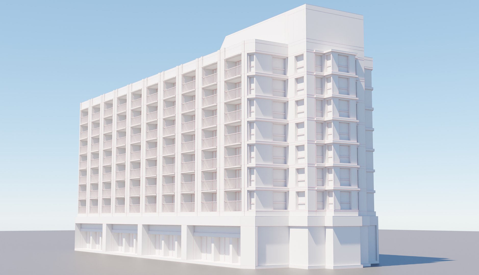 3D Hotel Model One - TurboSquid 2127009