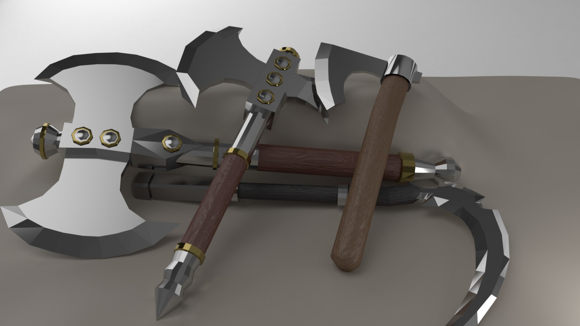3D medieval rpg weapons package https://p.turbosquid.com/ts-thumb/mc/cx2WzE/aWAKdjZb/4axes/png/1521049702/1920x1080/fit_q87/b0e64c8f45b0bf938f4ef4d281d9801061073fcd/4axes.jpg