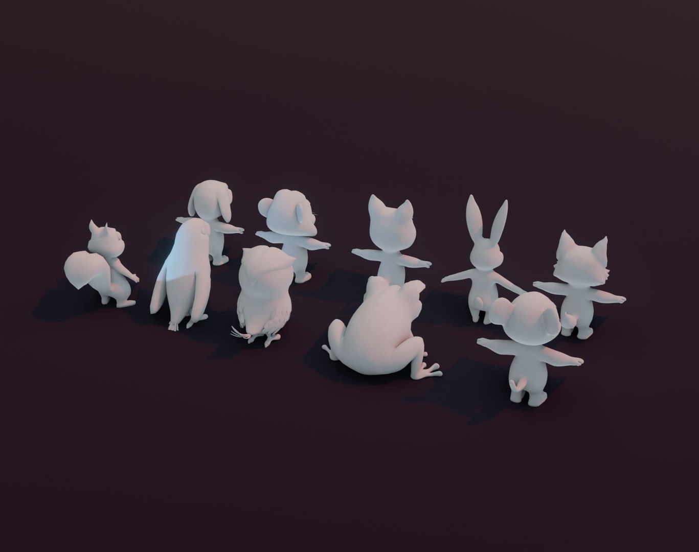Cartoon Animals Rigged Base Mesh 10 Models Pack Vol 1 3D - TurboSquid ...