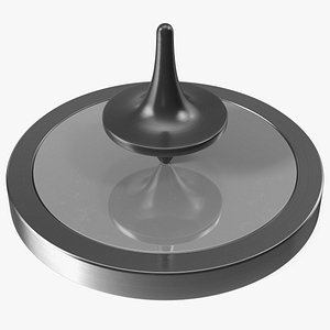 3D Metal Spinning Top with Base