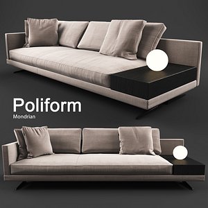 sofa mondrian poliform 3D model