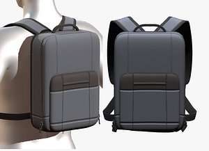 baggage pockets backpack 3D model