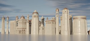 Fantasy City Kitbash Set 3D model