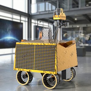 Solar Powered Lunar Rover Vehicle Gold