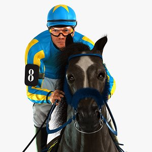 3D horse animations jockey