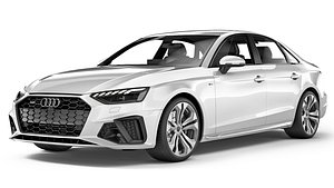 3D Audi A4 S-Line 2021 model