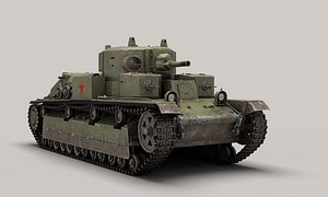 Soviet Tank T-28 3D