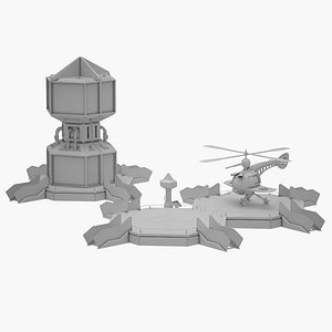 3D sci-fi runway avatar