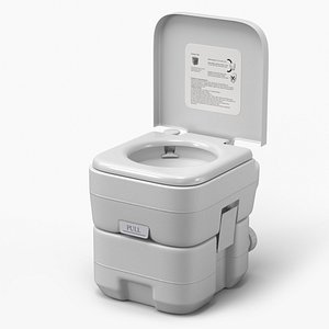 Travel Flush Toilet White