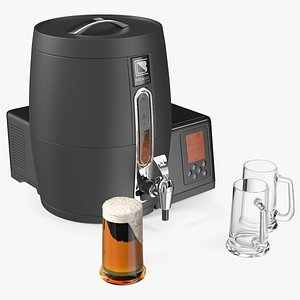 Home Beer Brewing Machine Brewart with Mugs 3D