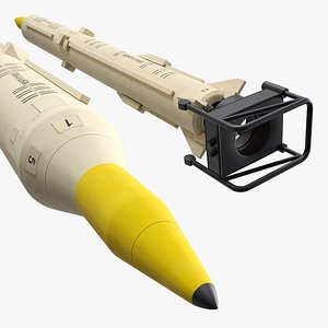 Sejjil Ballistic Missile on Launch Pad 3D