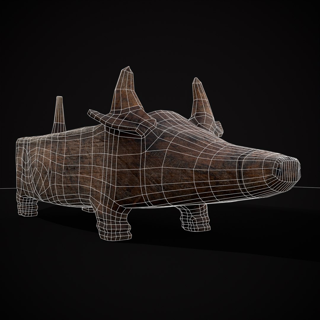 Medieval Carved Pig Container model - TurboSquid 2078332