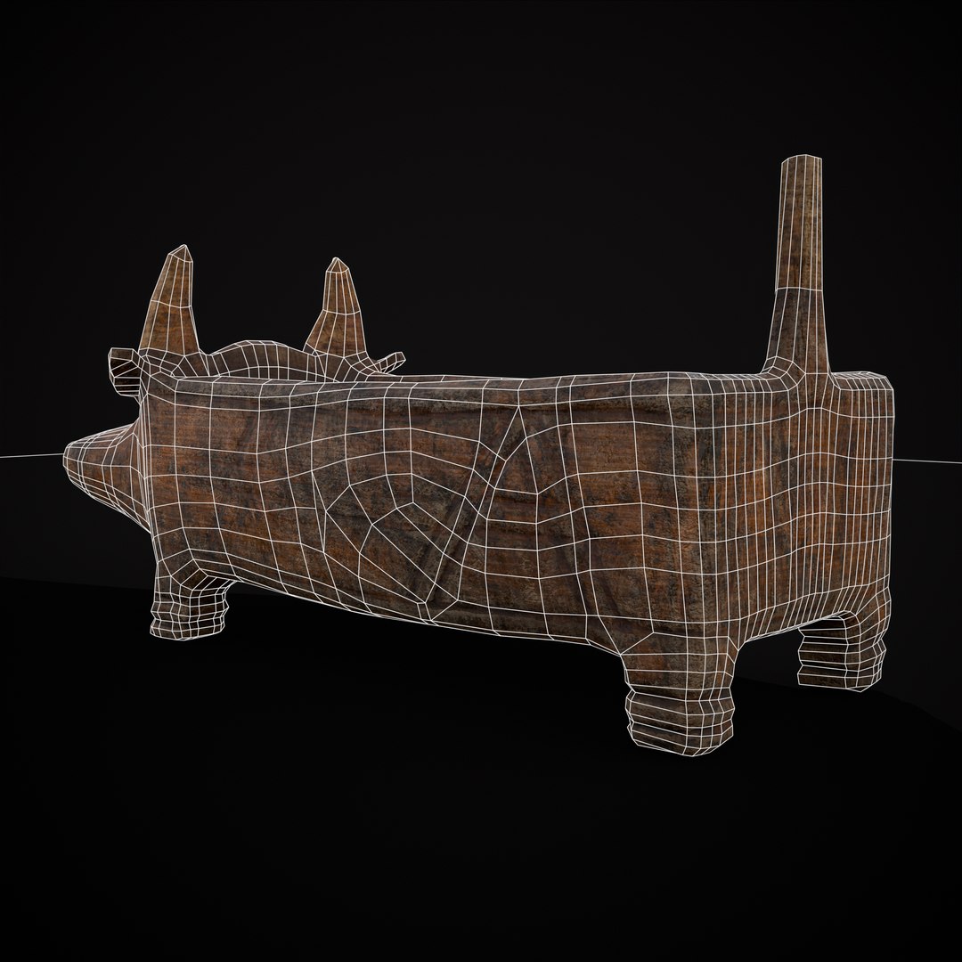 Medieval Carved Pig Container model - TurboSquid 2078332