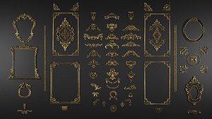 3D Collection of classic ornament