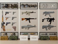 Military Weapons Guns Helmets Equipment Pack