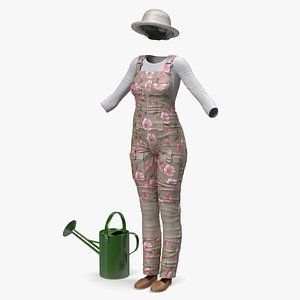 3D Women Gardener Clothes