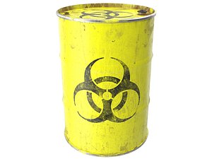 3D Biohazard barrel