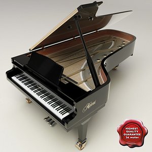 3ds max grand piano kawai