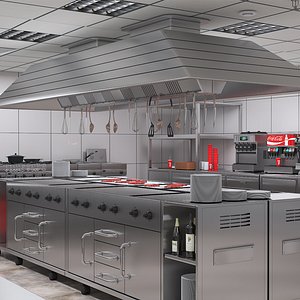 Commercial Kitchen 3D model