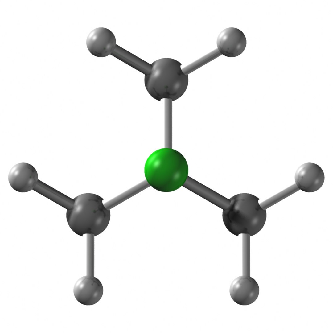 3d model t butyl chloride