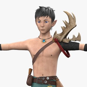 3D Semi-Realistic Ocean Hunter Character No Rig 3D