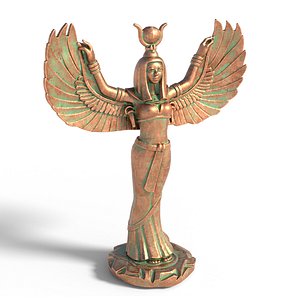3D Egyptian goddess isis