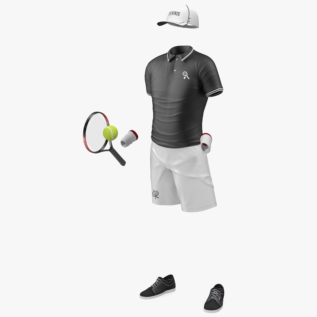 Tennis Wear Set 3D model preview
