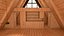 A Frame Cabin with Deck 3D model