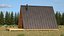 A Frame Cabin with Deck 3D model