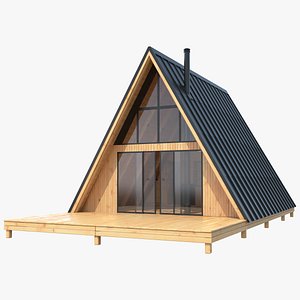 A Frame Cabin with Deck
