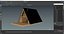 A Frame Cabin with Deck 3D model