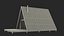 A Frame Cabin with Deck 3D model