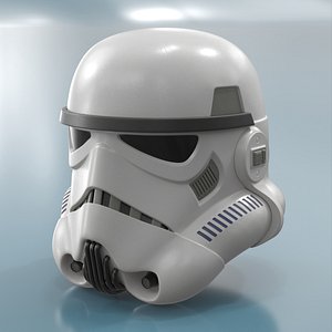 3D Imperial Stormtrooper Helmet White
