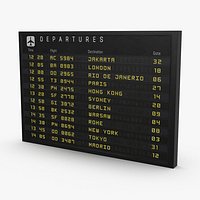 New Flight Information Sign Text