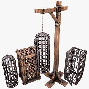 Medieval Torture Cage Set