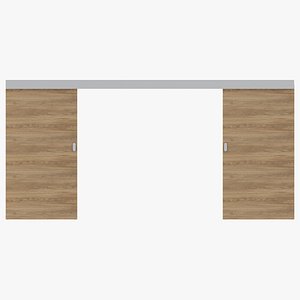 3D door sliding wood