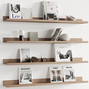095 Decor on shelves 01 books and neutral 00