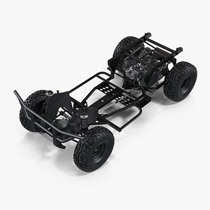 ATV 4x4 Frame and Suspension 3D Model